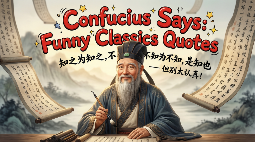 Funny Confucius Sayings Collection