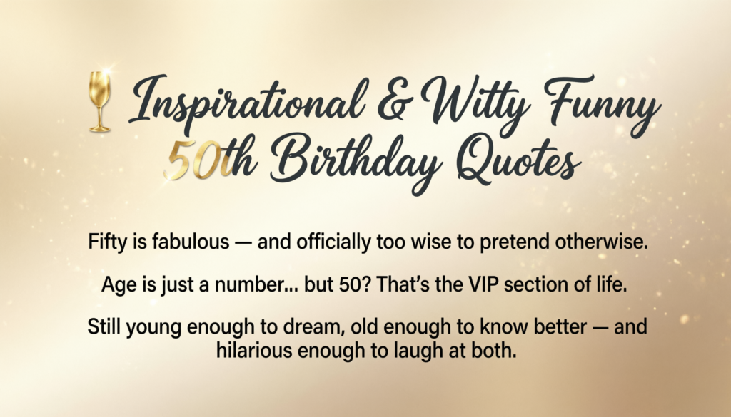 Funny 50th Birthday Quotes
