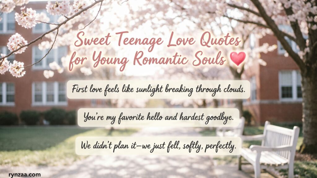 Sweet Teenage Love Quotes for Young Romantic Souls ❤️
