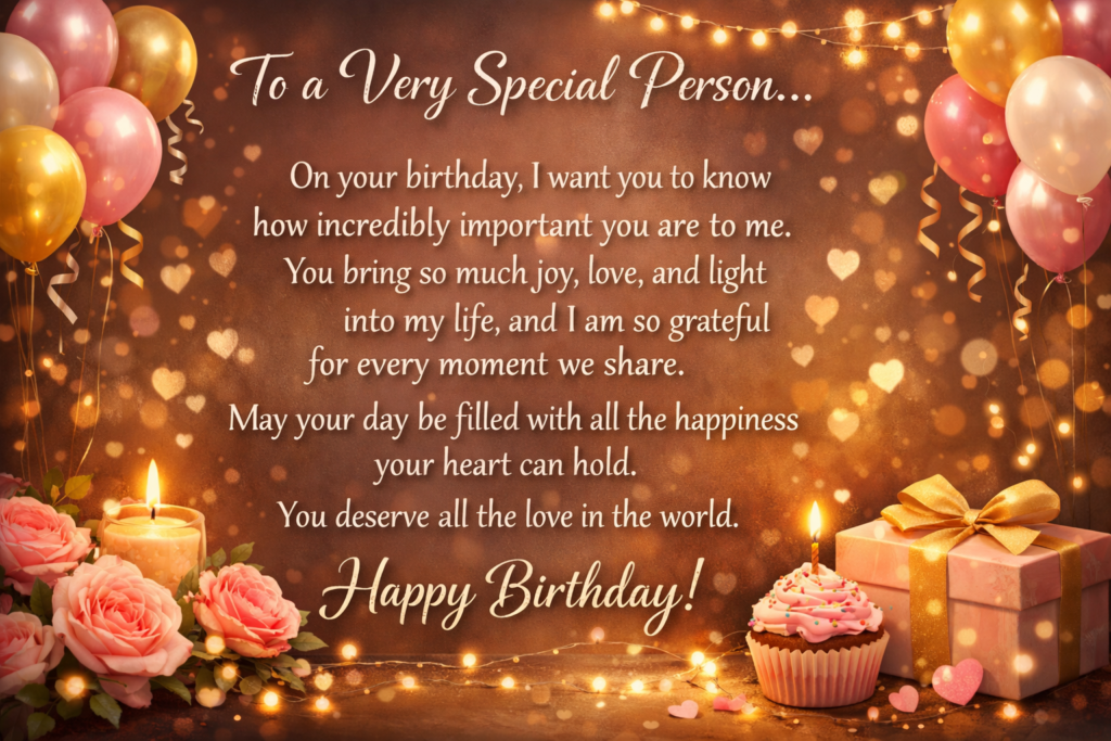 Heart Touching Birthday Wishes for a Special Person