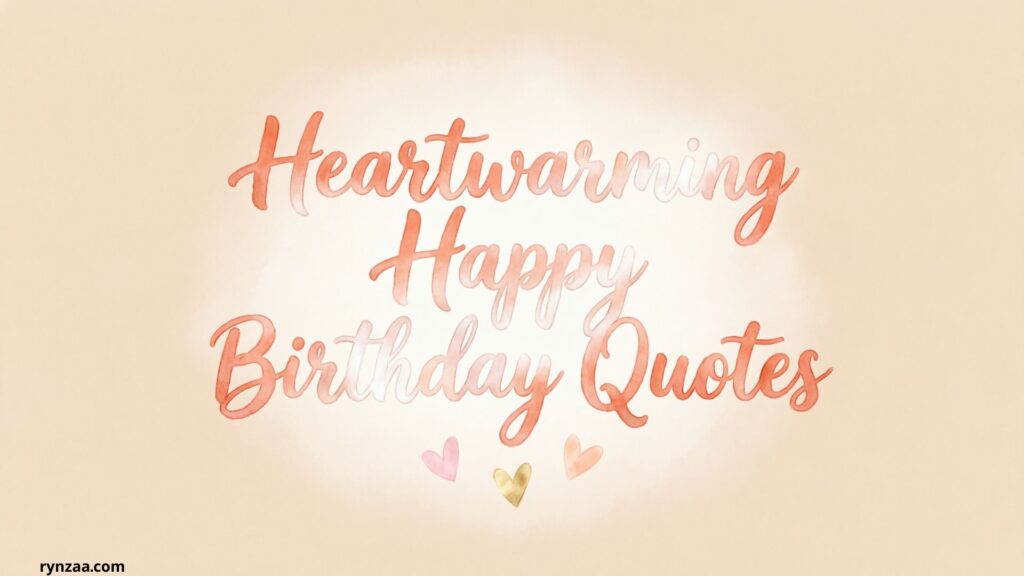 Heartwarming Happy Birthday Quotes
